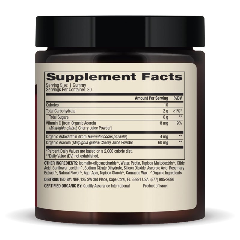 Dr. Mercola Organic Astaxanthin Gummies, 30 Servings (30 Gummies), 4 mg Per Serving, Dietary Supplement, Antioxidant and Immune Support, Certified Organic, Non-GMO - Image 2